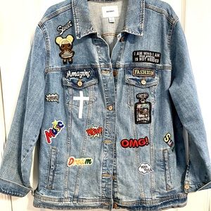 Unique Designer Plus Size Jean Jacket